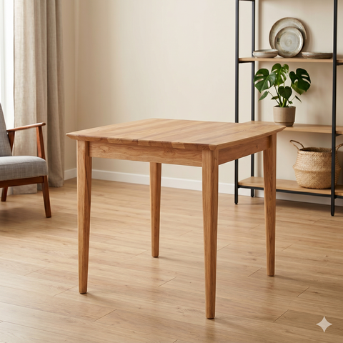 Mesa 4 Lugares Quadrada Madeira Maciça Milena