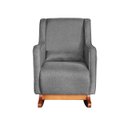 Ver imagem 2 de Poltrona de Amamentação C / Balanço Cadeira Descanso Aquila Linho Cinza