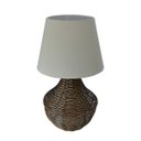Ver imagem 1 de Abajur de mesa Junco Avelã Cúpula Bege