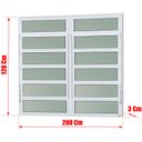 Ver imagem 3 de Basculante Alumínio 2 SEÇÕES120 X 200 Elite V.Boreal Branco Brimak