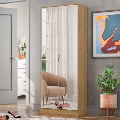 Sapateira com Espelho 1 Gaveta 2 Portas Grife