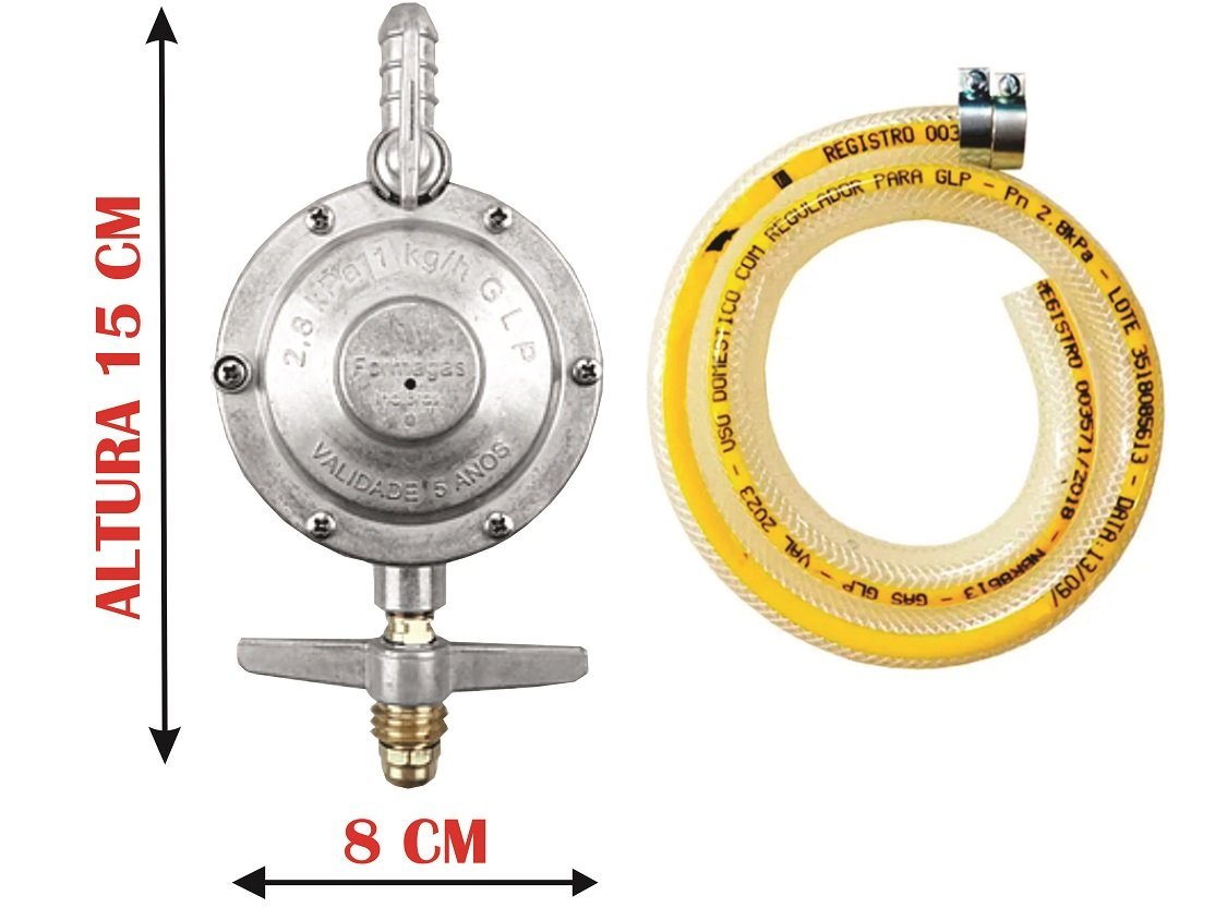 registro regulador click fogão cooktop mangueira pvc 3 metro - 5