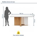 Ver imagem 3 de Conjunto Sala de Jantar 6 Lugares Retangular Tampo Vidro/MDF 160cm Mesa Astrid com Cadeiras Apogeu Bege Amêndoa Clean/Off White/Naturale Creme