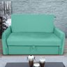 Sofá Cama 2 Lugares com Baú Swords Veludo Verde Menta - 5