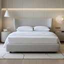Ver imagem 1 de Cama Japonesa com Cabeceira Corea Seo Queen Linho Cinza Clarinho - Sallar Home