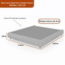 Ver imagem 3 de Cama Japonesa com Cabeceira Corea Seo Queen Linho Cinza Clarinho - Sallar Home