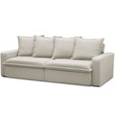 Ver imagem 2 de Sofá Retrátil Reclinável para Sala de Estar Living 195cm Vêneto F04 Veludo Bege - Lyam Decor