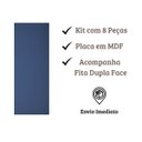 Ver imagem 3 de Cabeceira Estofada P/ Cama Queen com 8 Placas em Suede 45cm:azul Marinho