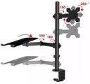 Ver imagem 5 de Suporte Duplo Articulado de Mesa para Monitor e Notebook Bmg-33