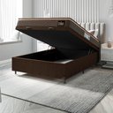 Ver imagem 2 de Cama Box Baú Casal Colchão Espuma D33 Pillow Top 138x188x60cm Millenium Hellen