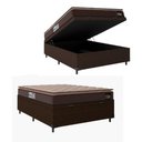 Ver imagem 3 de Cama Box Baú Casal Colchão Espuma D33 Pillow Top 138x188x60cm Millenium Hellen