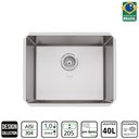 Ver imagem 1 de Cuba Tramontina Quadrum 50x40cm Inox Undermount 94007/112
