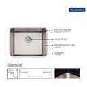 Ver imagem 3 de Cuba Tramontina Quadrum 50x40cm Inox Undermount 94007/112