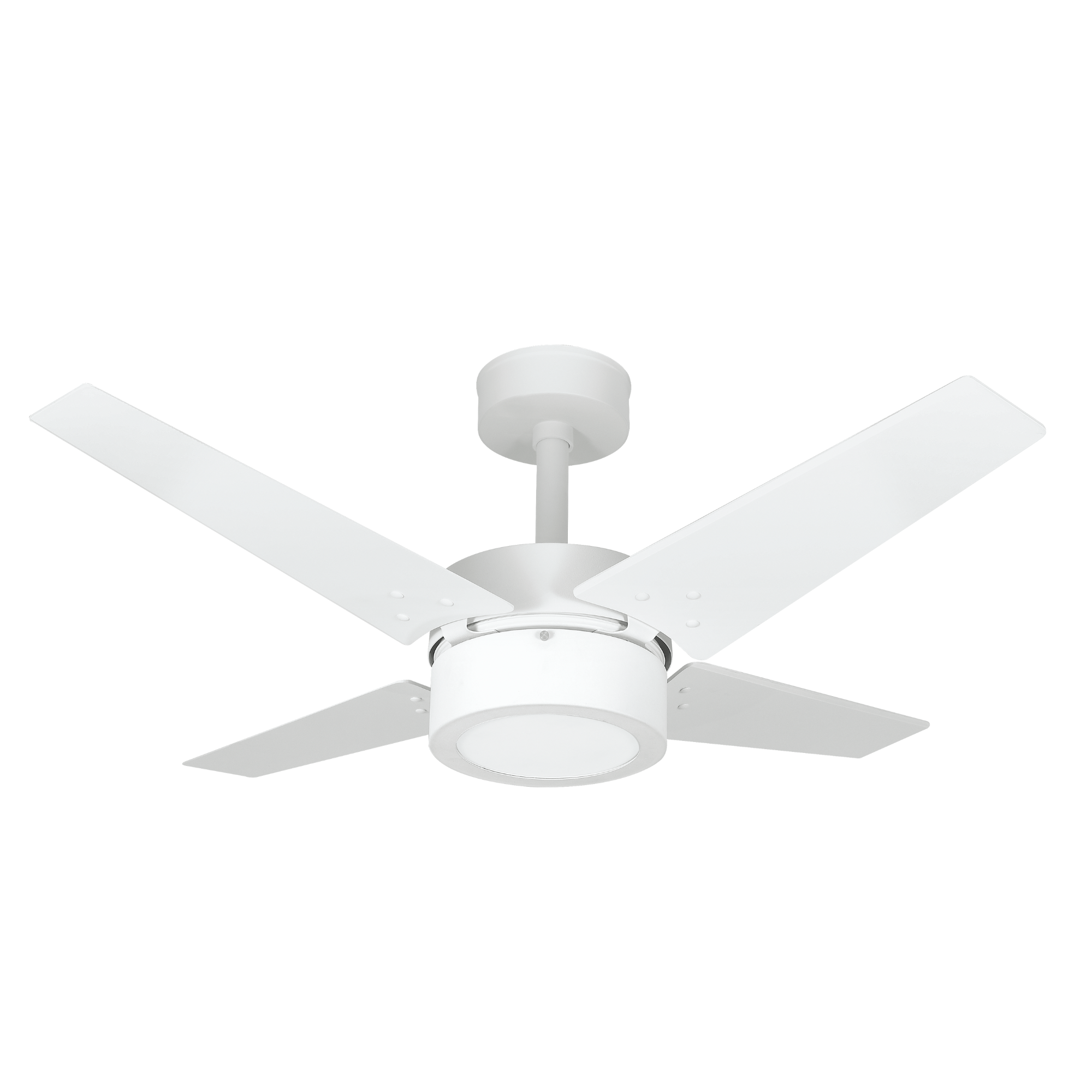 Ventilador de Teto 1054 Línea Cor Branco com 4 pás MDF Branco + Led Incluso Marca Infinity - 127v