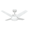 Ventilador de Teto 1054 Línea Cor Branco com 4 pás MDF Branco + Led Incluso Marca Infinity - 127v - 1