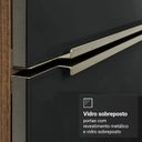Ver imagem 7 de Armário Aéreo 100 cm 1 Porta Basculante Rustic/Preto Lux Madesa