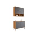 Ver imagem 5 de Cozinha Completa 2 Peças Esplêndida 4 Portas 2 Gavetas MDF 120cm Titânio MGM