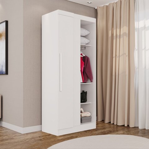 Guarda-Roupa Modulado Canto 1 Porta Fortaleza Branco