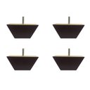 Ver imagem 2 de Pé Retangular Imbuia Sofás 6cm Altura 12cm Kit 04 Pezinhos