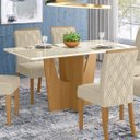 Ver imagem 4 de Mesa de Jantar com Tampo de Vidro 160cm Vértice Móveis