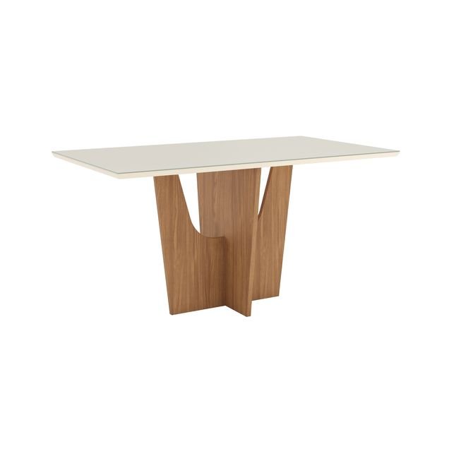 Mesa de Jantar com Tampo de Vidro 160cm Vértice Móveis  - 2