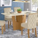 Ver imagem 4 de Mesa de Jantar com Tampo de Vidro 160cm Vértice Móveis