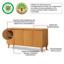 Ver imagem 3 de Aparador Buffet Monterrey Imbuia 4 Portas Vintage Design Retrô