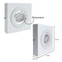 Ver imagem 5 de Spot Luminária Slim Sobrepor Teto Beiral Alumínio Led 7w Branco Frio Externo St3250 - Branco