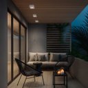 Ver imagem 6 de Spot Luminária Slim Sobrepor Teto Beiral Alumínio Led 7w Branco Frio Externo St3250 - Branco