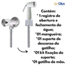Ducha Higiênica Íntima Para Banheiro Abs Cromado Single Clius - 3