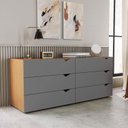 Ver imagem 1 de Cômoda Organizadora 150cm com 6 Gavetas 240821 Linha Porto Politorno