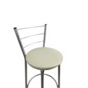 Ver imagem 3 de Kit 4 Banquetas Alta Prata Cozinha Gourmet Americana Balcão:bege