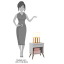 Ver imagem 4 de Mesa de Canto Infantil 1 Gaveta Mel P04 Cinza - Mpozenato