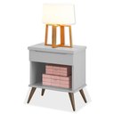 Ver imagem 1 de Mesa de Canto Infantil 1 Gaveta Mel P04 Cinza - Mpozenato