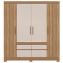 Ver imagem 6 de Guarda-Roupa Casal 4 Portas 4 Gavetas Bilbao 