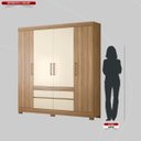 Ver imagem 7 de Guarda-Roupa Casal 4 Portas 4 Gavetas Bilbao 