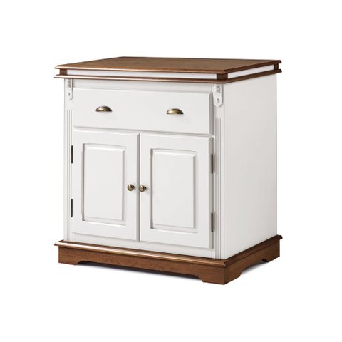 Balcão Buffet 2 Portas 1 Gavetas Manchester 2000 Linz Móveis - Branco/Imbuia