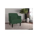 Ver imagem 4 de Kit 2 Poltronas Decorativa Alice Suede Verde Pés Madeira Mz Decor