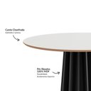 Ver imagem 5 de Mesa de Jantar Linha Nature 4 Lugares Redonda MDF Off White com Preto Fosco Dalla Costa Móveis