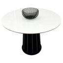 Ver imagem 4 de Mesa de Jantar Linha Nature 4 Lugares Redonda MDF Off White com Preto Fosco Dalla Costa Móveis