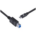 Ver imagem 1 de Cabo Usb Tipo C X Usb B para Impressora V3.2 Gen1 5gbps 2 Metros - C32ubm-2
