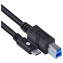 Ver imagem 2 de Cabo Usb Tipo C X Usb B para Impressora V3.2 Gen1 5gbps 2 Metros - C32ubm-2