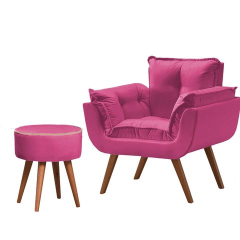 Poltrona Opala + Puff Rose