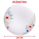 Ver imagem 5 de Kit Jogo de Prato Raso Jantar 4pçs 4 Pessoas Floratta 28cm