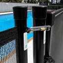 Ver imagem 3 de Cerca Removível de Proteção para Piscina Premium com Estrutura em Alumínio Reforçado Preto