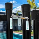 Ver imagem 5 de Cerca Removível de Proteção para Piscina Premium com Estrutura em Alumínio Reforçado Preto