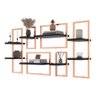 Jogo com  8 Prateleiras Galaxia Preto Cobre - 1