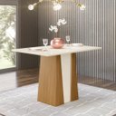 Ver imagem 1 de Mesa de Jantar 4 Lugares Retangular Orus Branco/Nature/Off White