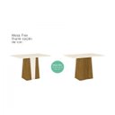 Ver imagem 3 de Mesa de Jantar 4 Lugares Retangular Orus Branco/Nature/Off White