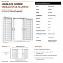Ver imagem 3 de Janela Veneziana 6 Folhas em Alumínio Vitrolar Classic 120x100cm Branco
